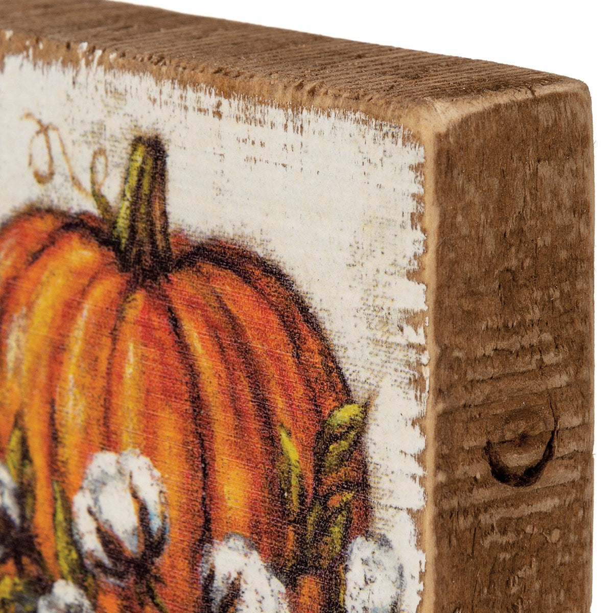 Orange Pumpkin Block Sign