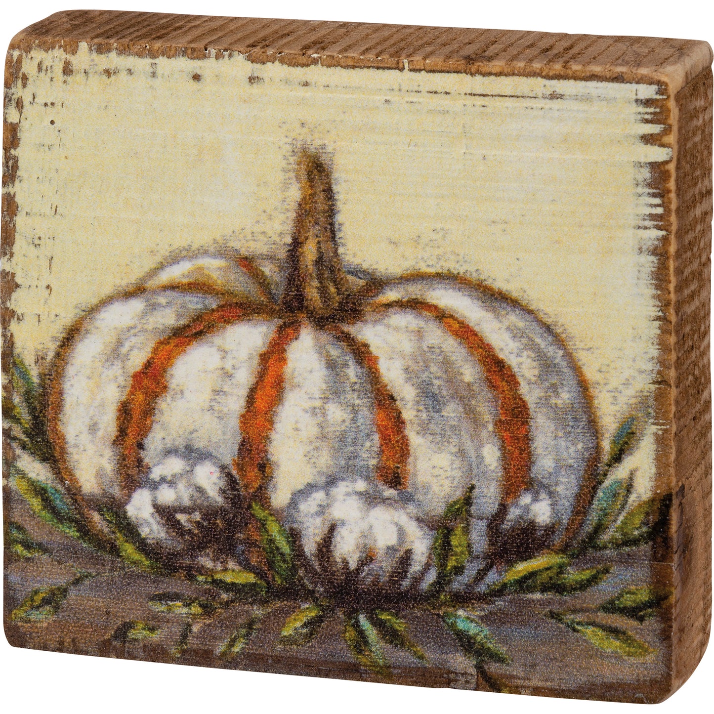 White And Orange Block Sign