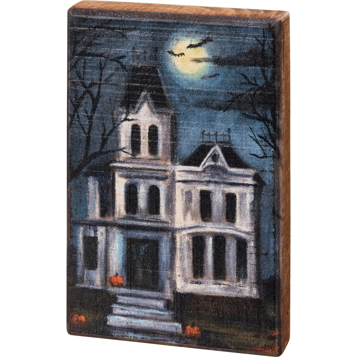 Haunted House Block Sign