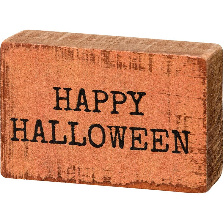 Happy Halloween Mini Block Sign
