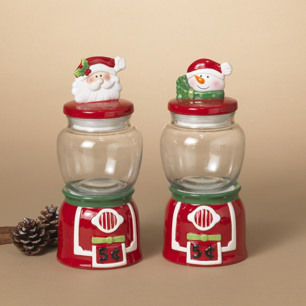 Santa or Snowman Candy Machine Container, 2 styles