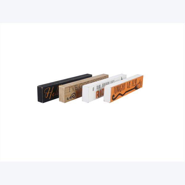 Halloween wood mini signs, 4 styles