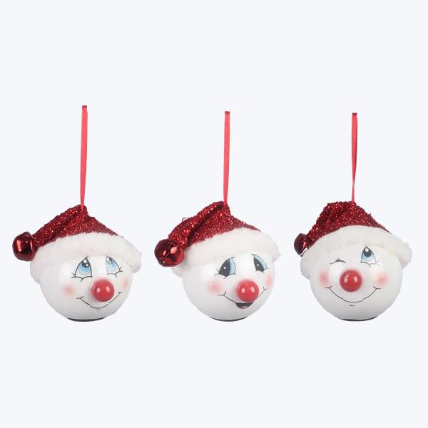 Christmas Ornament Snowman LED Light, 3 styles