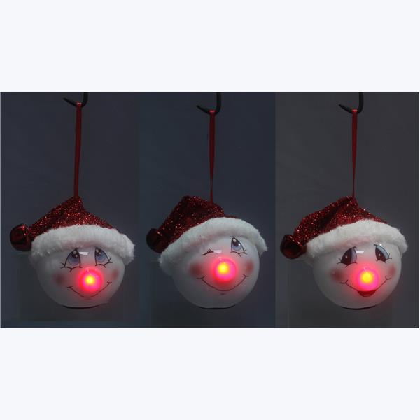 Christmas Ornament Snowman LED Light, 3 styles