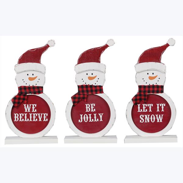 Wood Tabletop Snowman, 3 styles