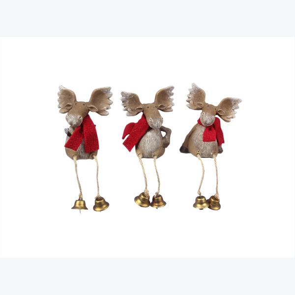 Christmas Moose Dangling Bell Legs, 3 styles