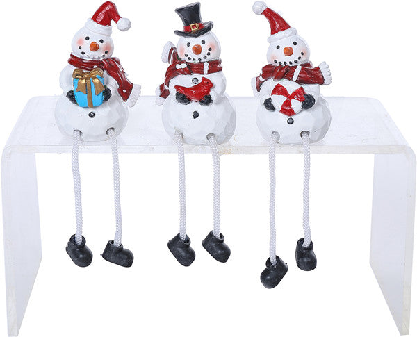 Holiday Snowman Shelf Sitter, 3 tyles