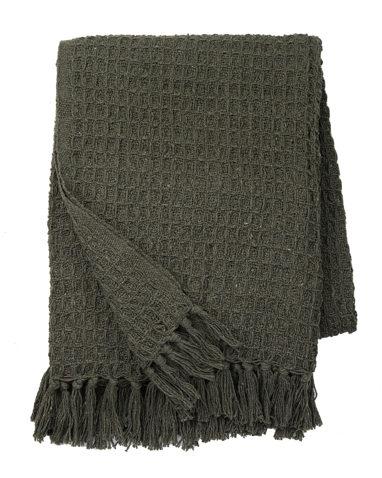 Green Waffle Christmas Throw