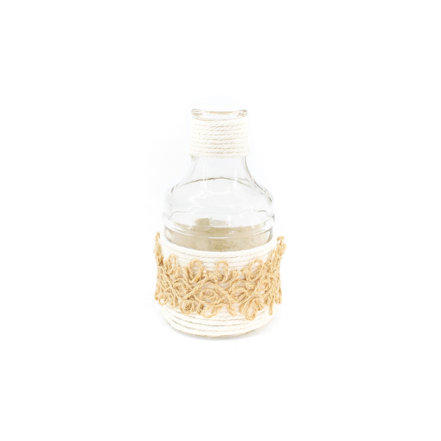 Lana Tall Neck Glass Jar with Woven Sleeve