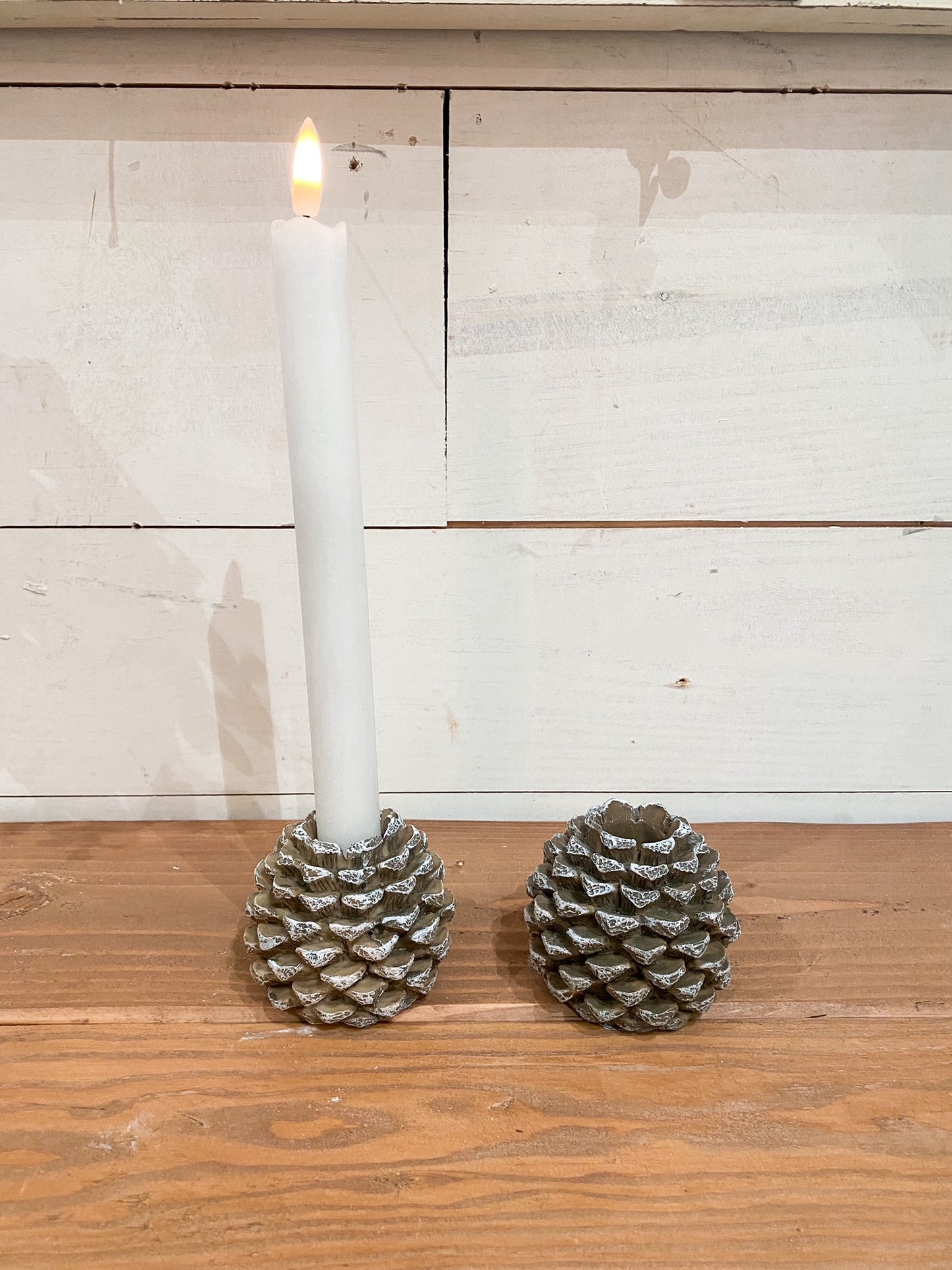Pinecone Taper Candle Holder