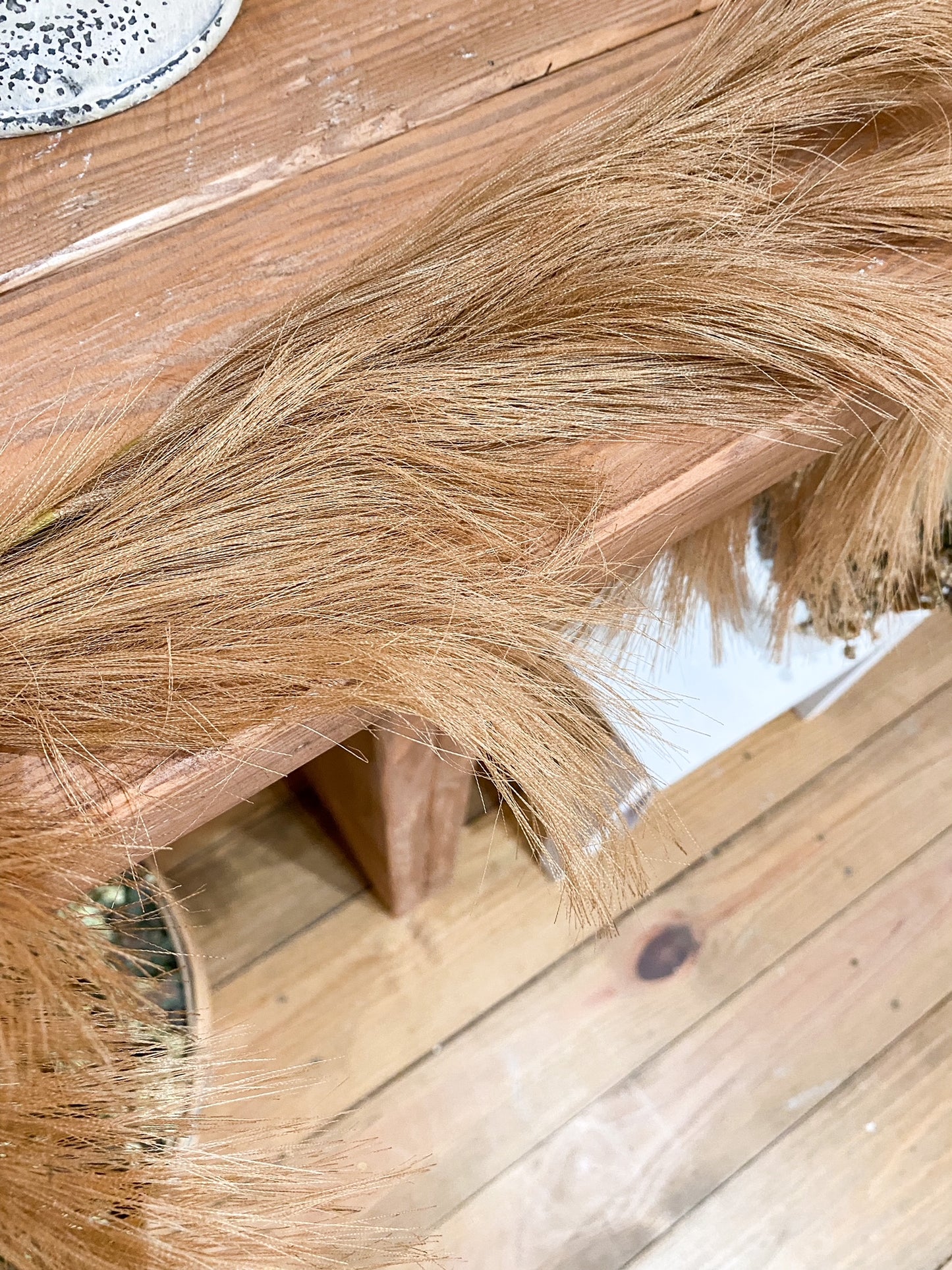 Faux Pampas Grass Garland, Sand