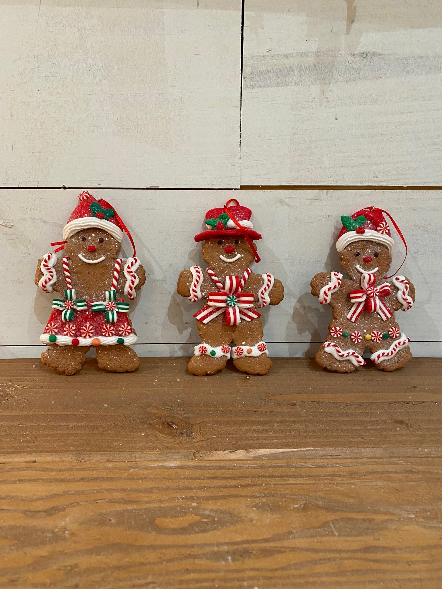Clay Dough Holiday Gingerbread Man Ornaments, 3 styles