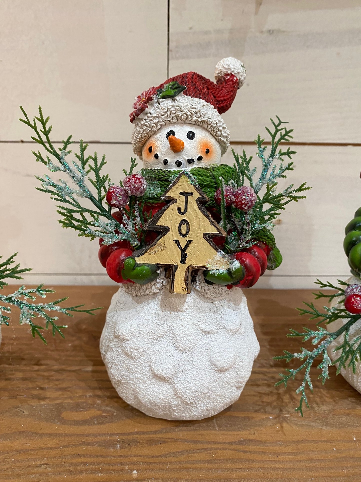 Holiday Snowman w/ Sign, 3 styles