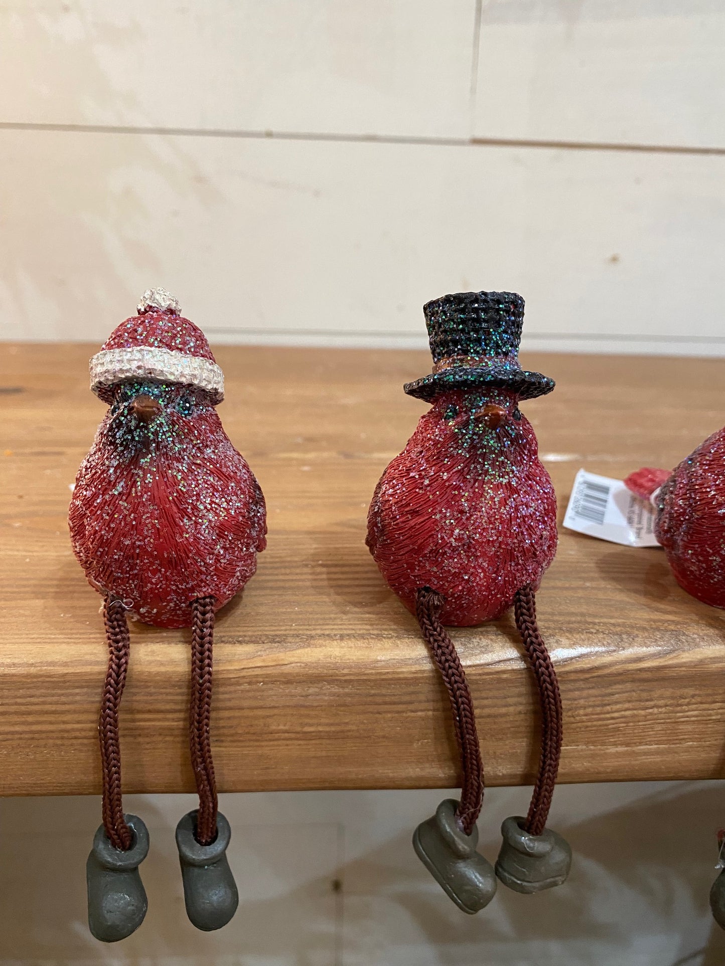 Glitter Cardinal with Dangling Legs, 4 styles