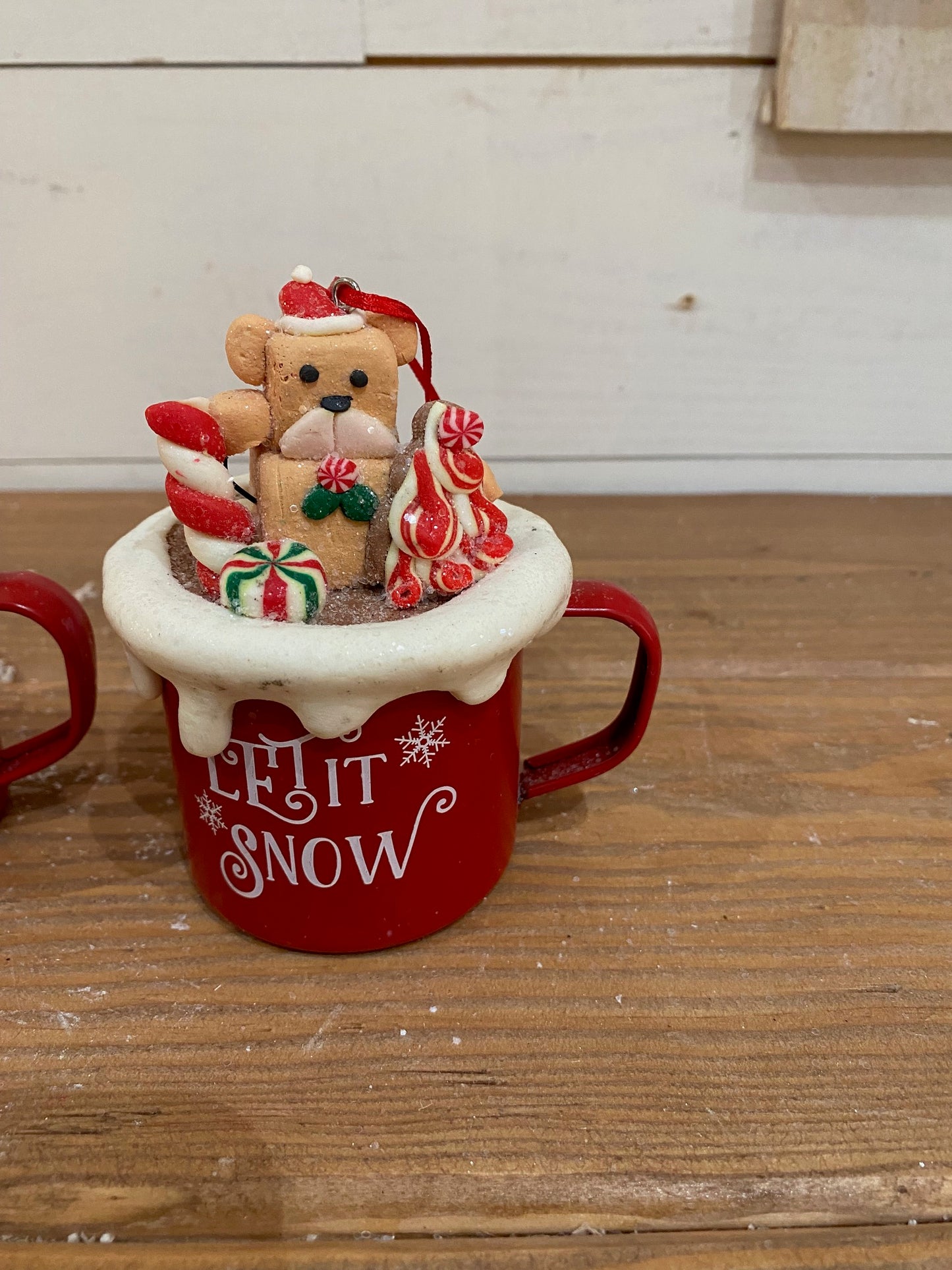 Clay Dough Holiday Candy Mug Ornaments, 2 styles