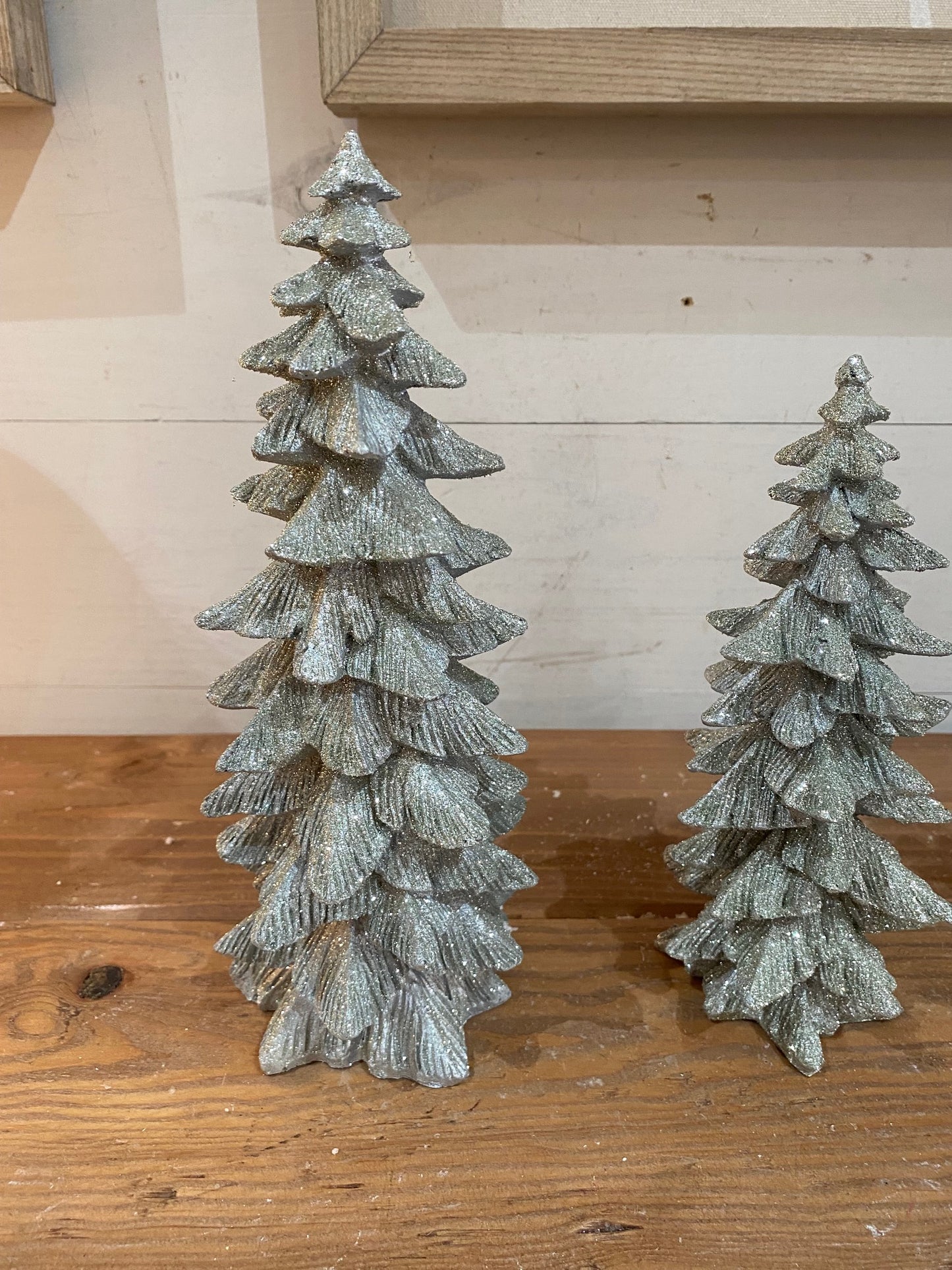 Silver Glitter Trees, 3 sizes