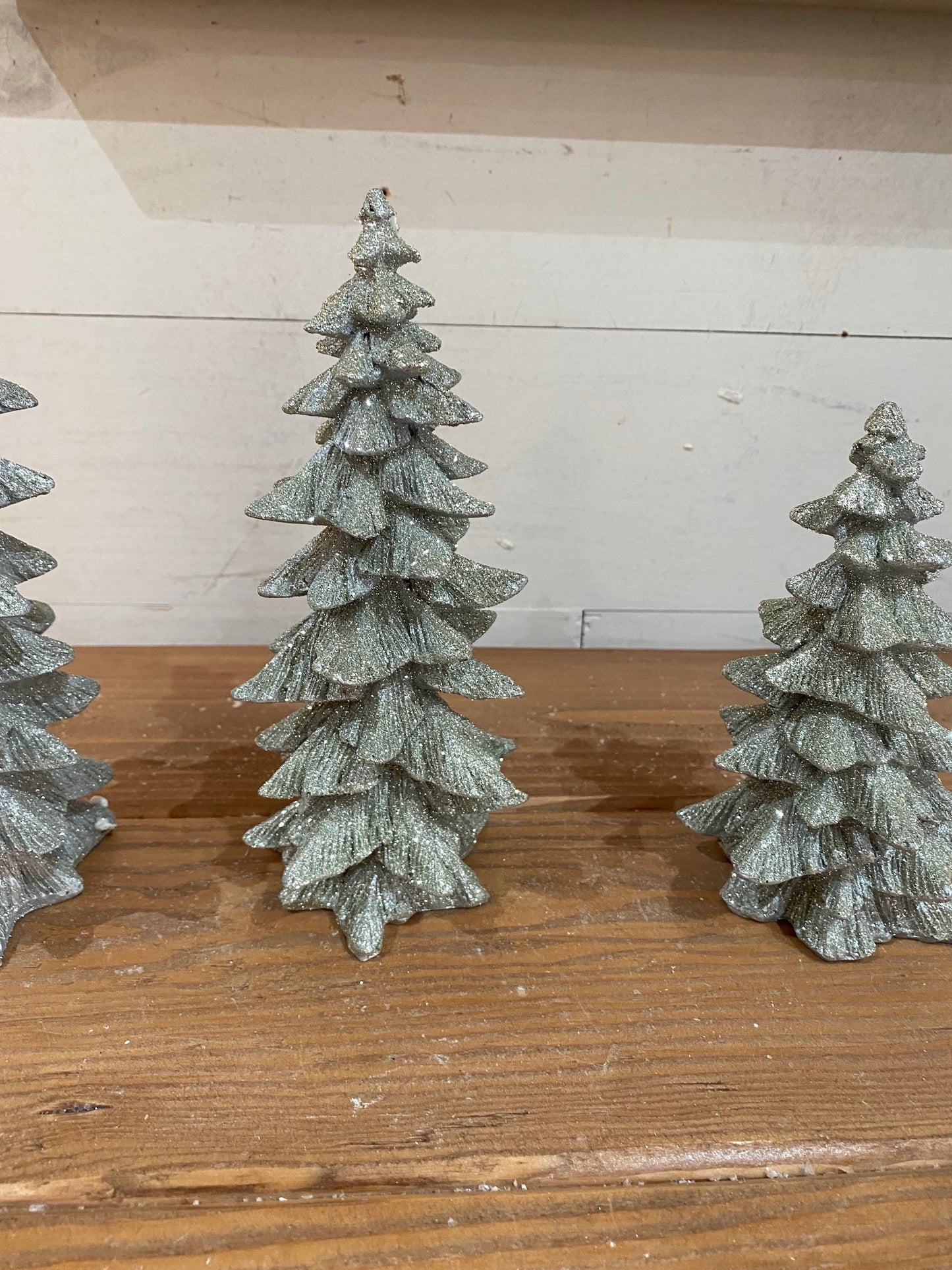 Silver Glitter Trees, 3 sizes