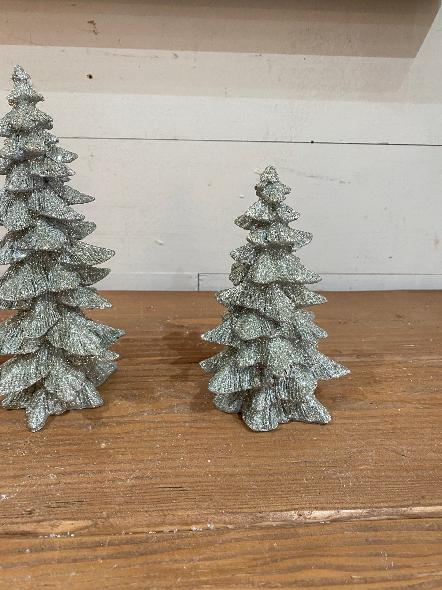 Silver Glitter Trees, 3 sizes