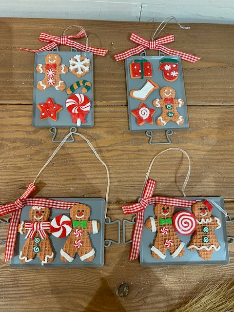 Clay Dough Holiday Sugar Cookie Ornament, 4 styles