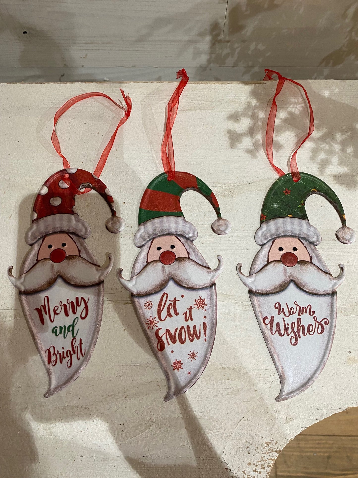 Metal Flat Snowman Ornament, 3 styles