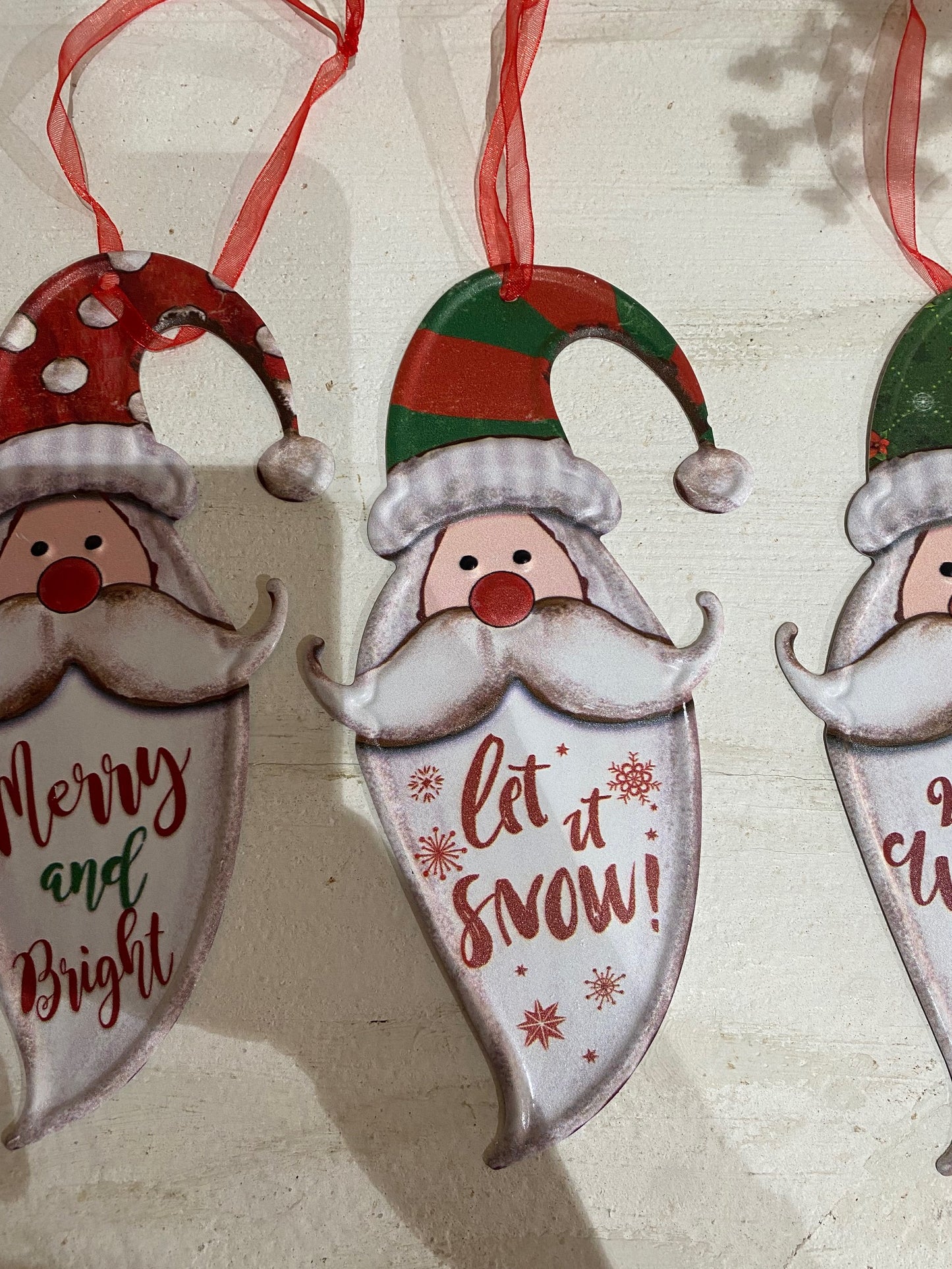 Metal Flat Snowman Ornament, 3 styles