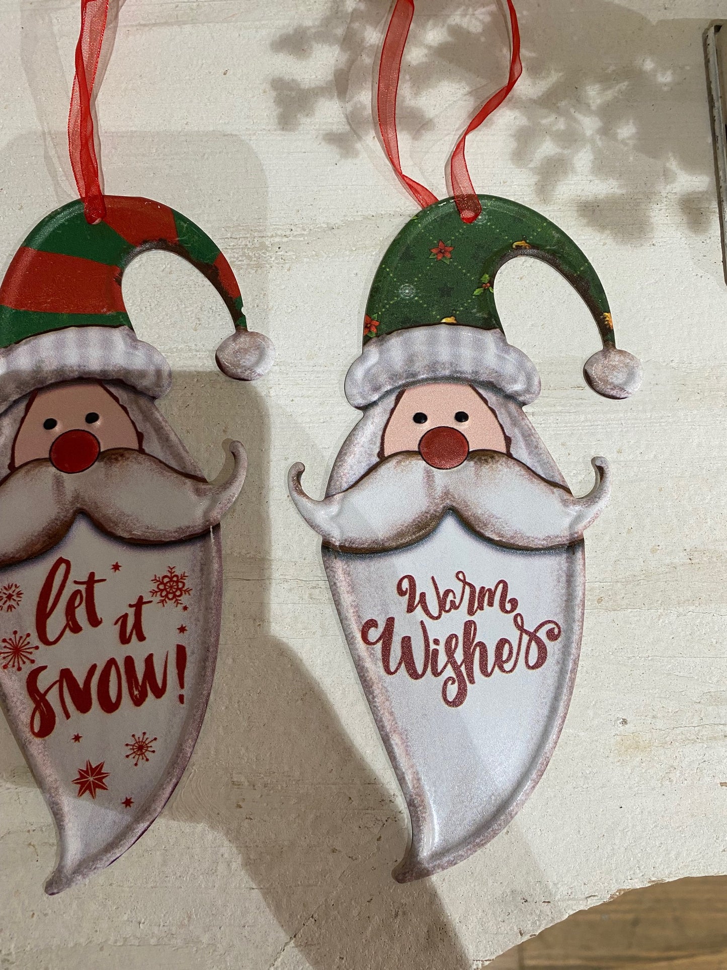 Metal Flat Snowman Ornament, 3 styles