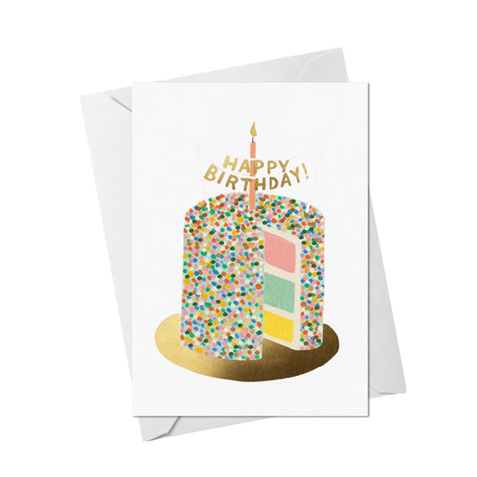 Happy Birthday Confetti Cake Card