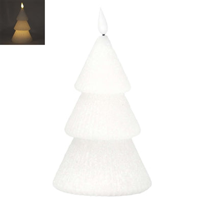 White Tiered Tree LED Candle, 2 sizes