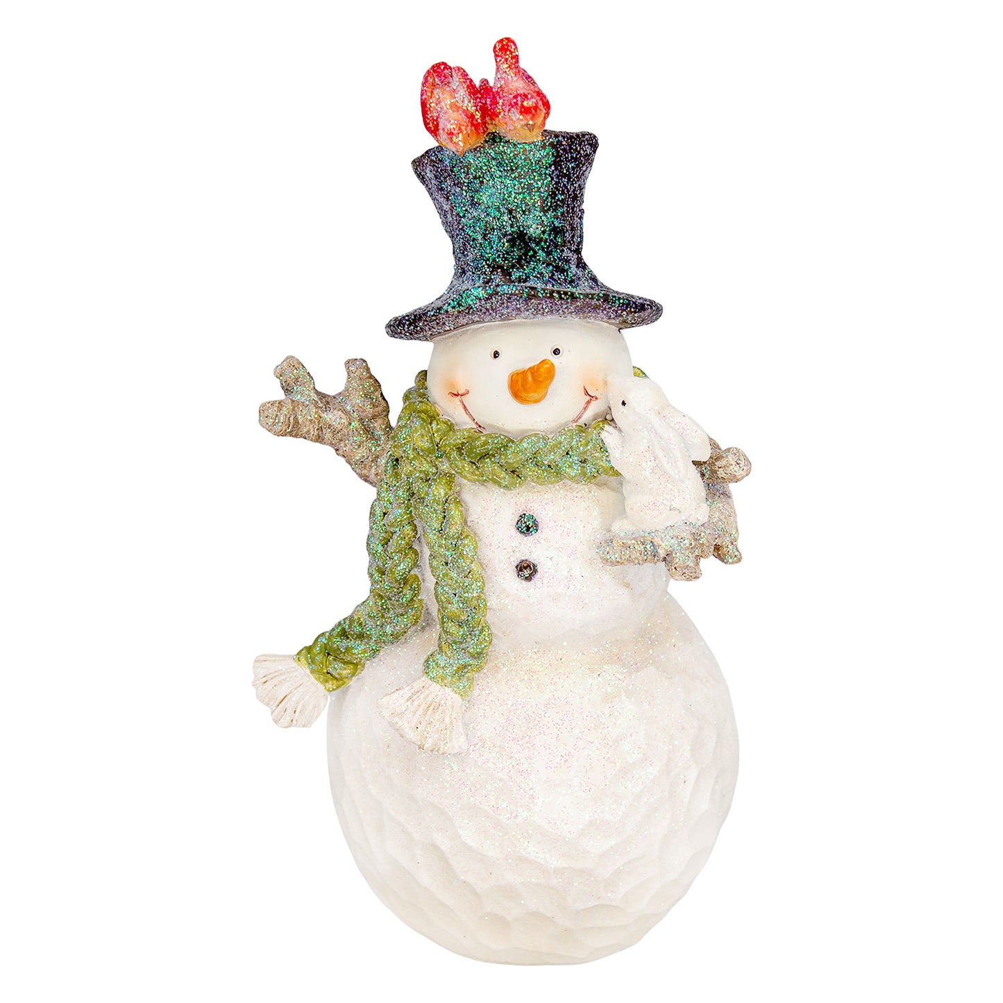 Braided Scarf Resin Snowman
