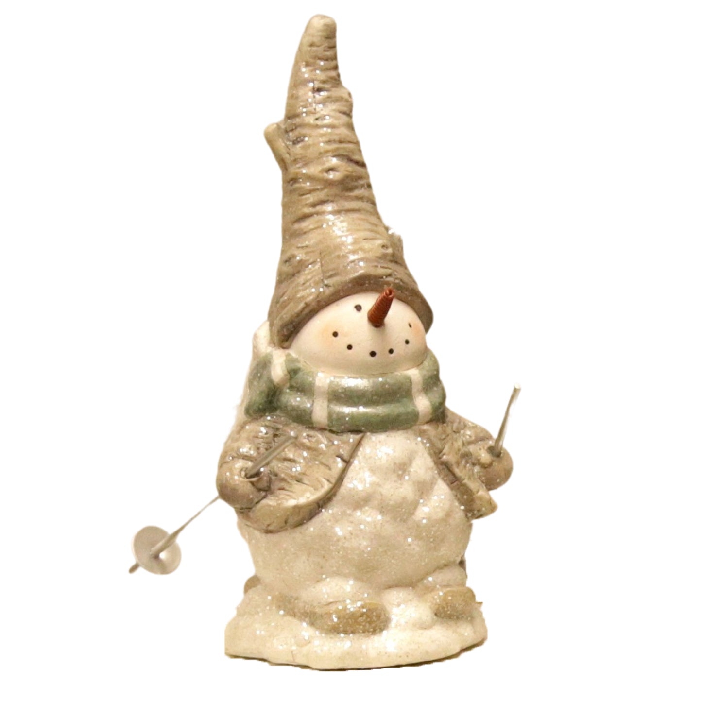 Skiing Birch Snowman