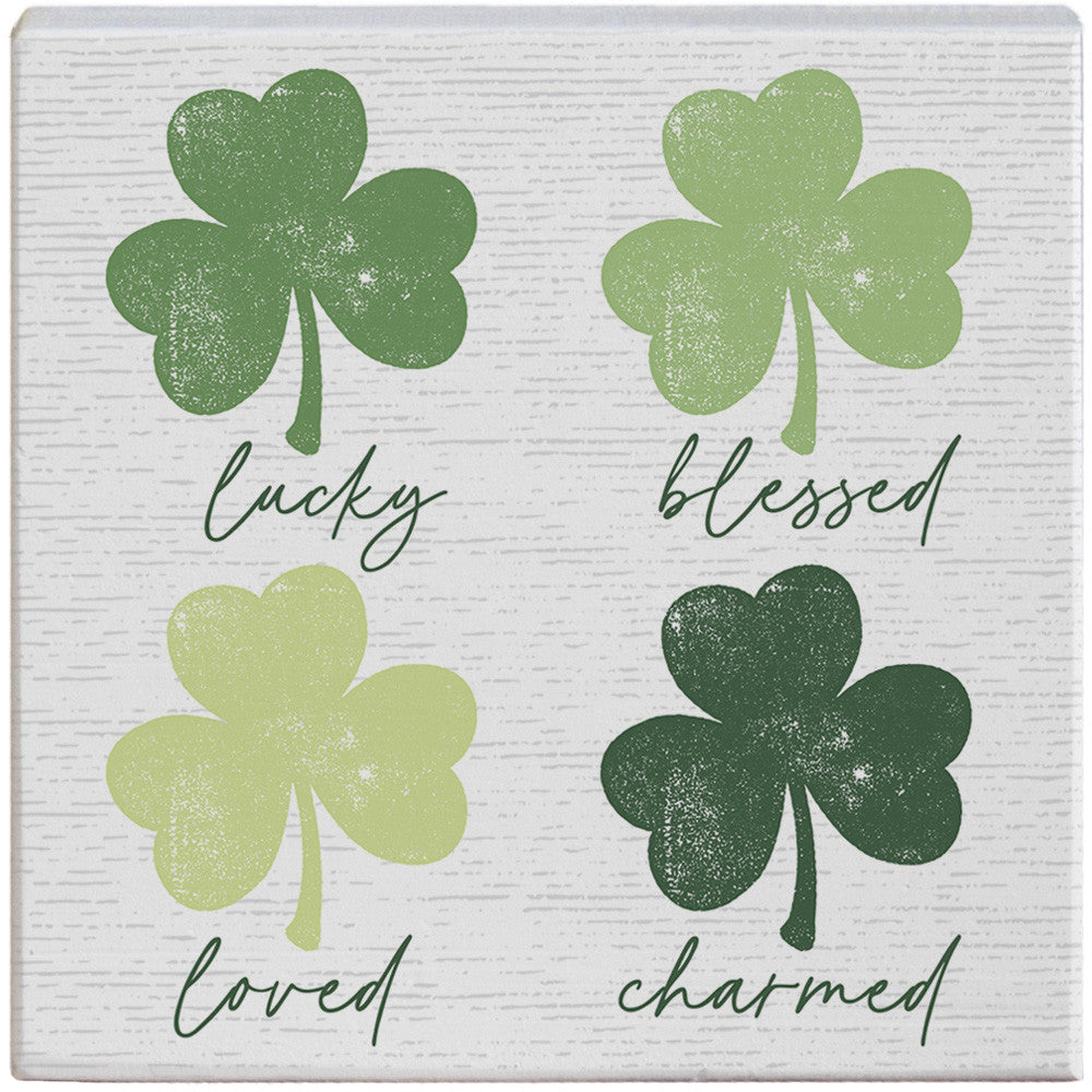 Lucky Loved Clover Sign