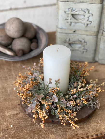 Crispin Berry Candle Ring, Mustard