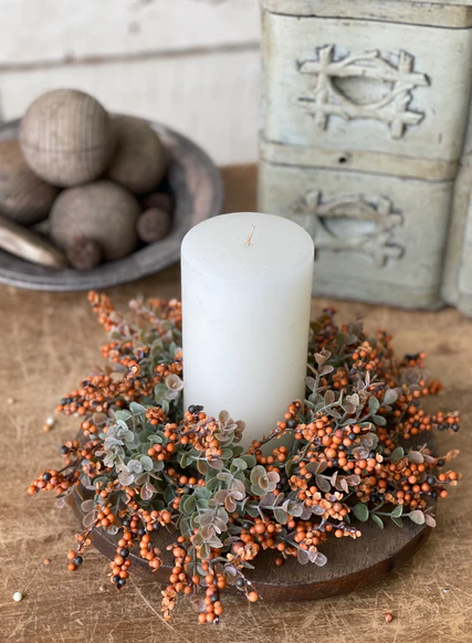 Crispin Berry Candle Ring, Pumpkin
