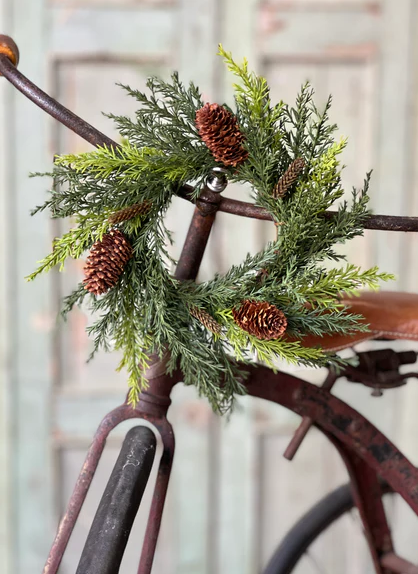 Prickly Pine Candle Ring, Green