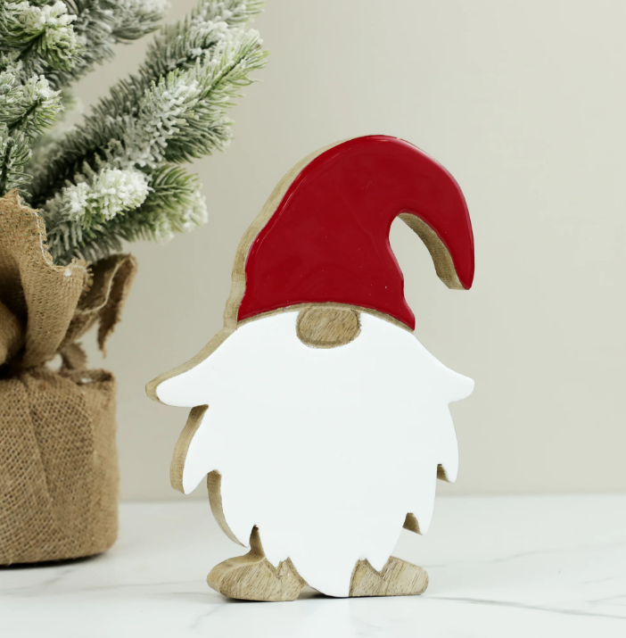 Red/White Wood Santa Face, 2 sizes