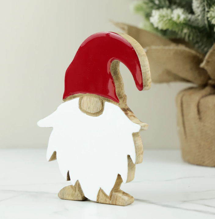 Red/White Wood Santa Face, 2 sizes