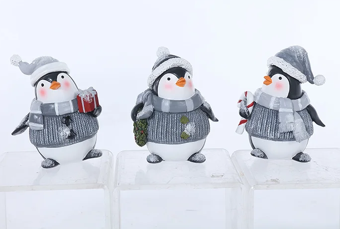 Gray Resin Penguin, 3 styles
