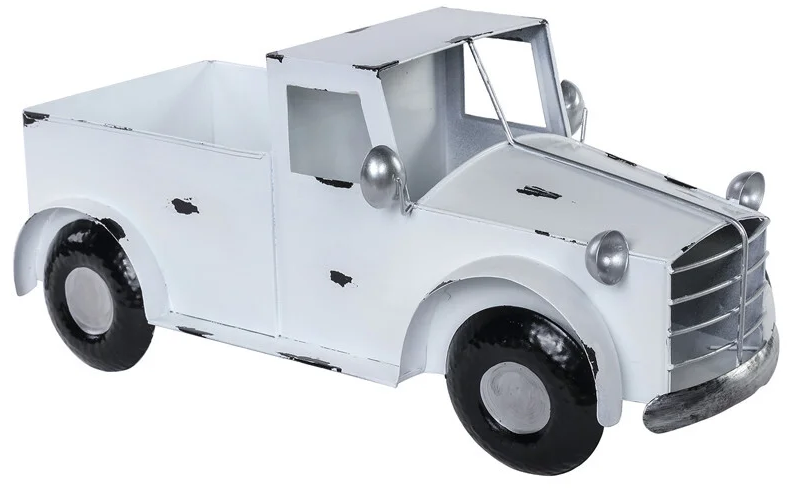 Vintage White Metal Truck
