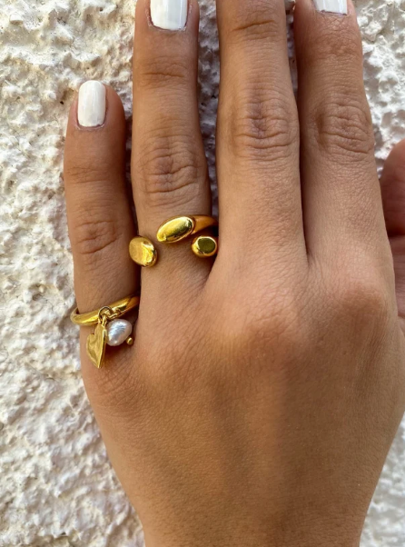Womens chunky gold discount rings