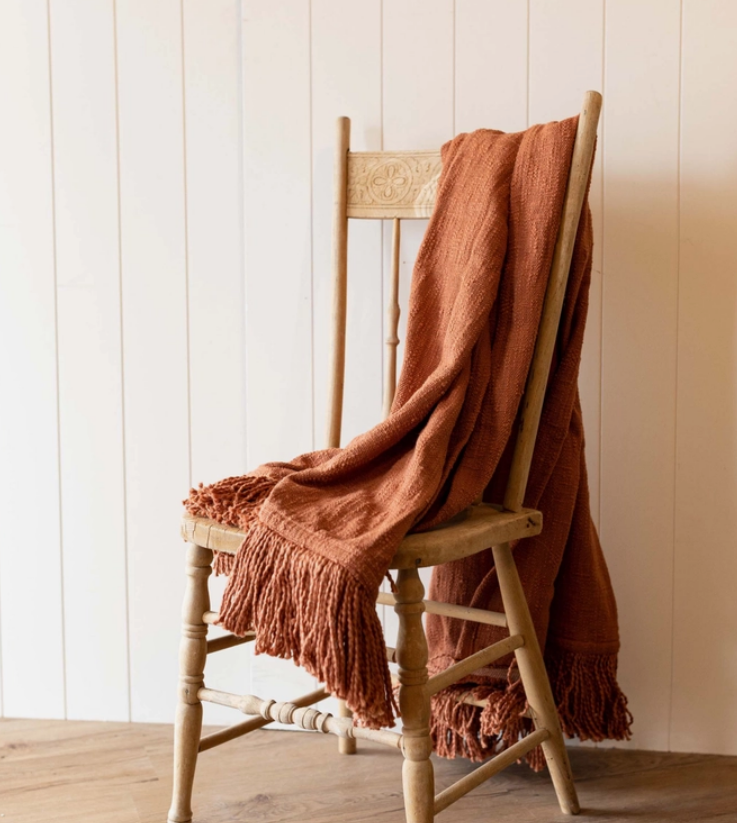 Mattie Throw, Rust – Urban Farmhouse Market1