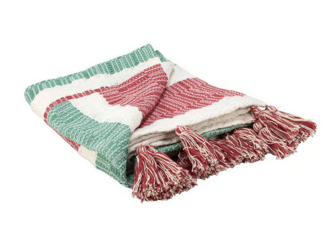 Holiday Stripe Throw