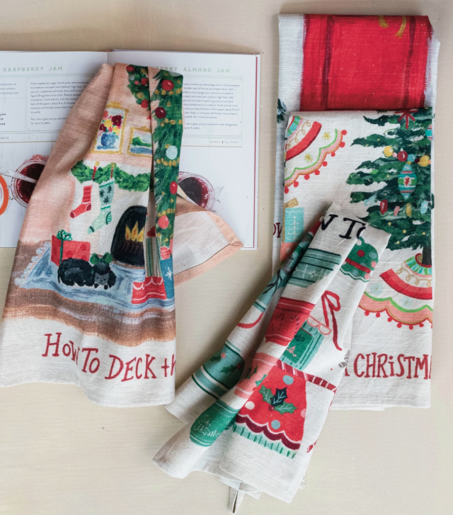 "How To…" Holiday Tea Towel, 4 Styles