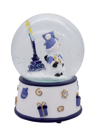 Musical Wind-Up Hanukkah Snowman Water Globe