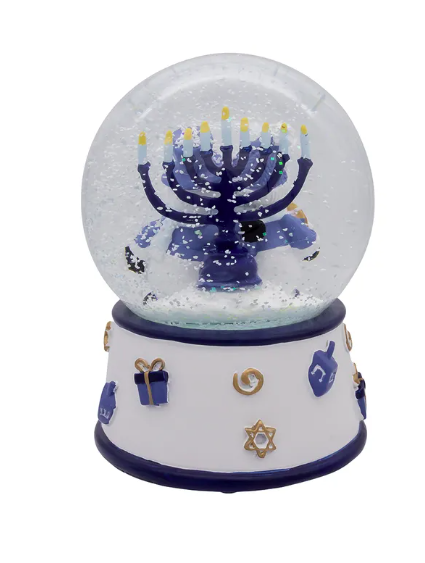 Musical Wind-Up Hanukkah Snowman Water Globe
