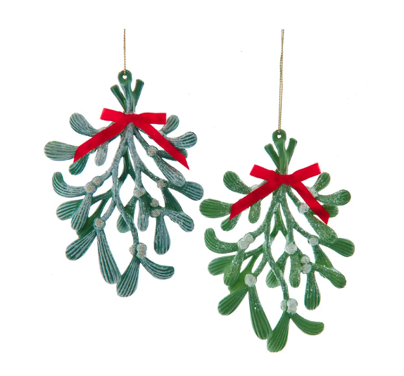 Mistletoe Leaves Ornaments, 2 styles