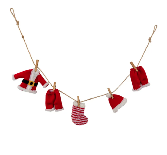 Cloth Santa Suit Novelty Garland