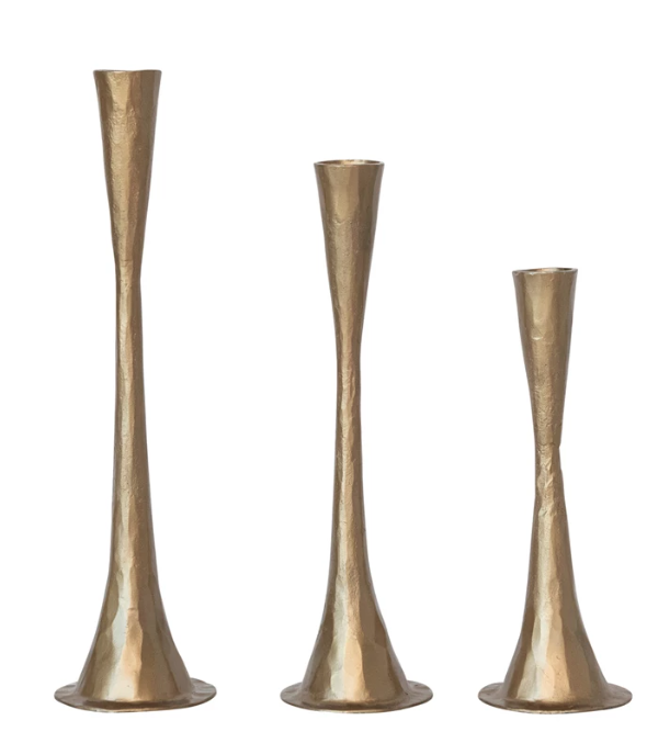 Hand-Forged Cast Iron Taper Holders, 3 sizes