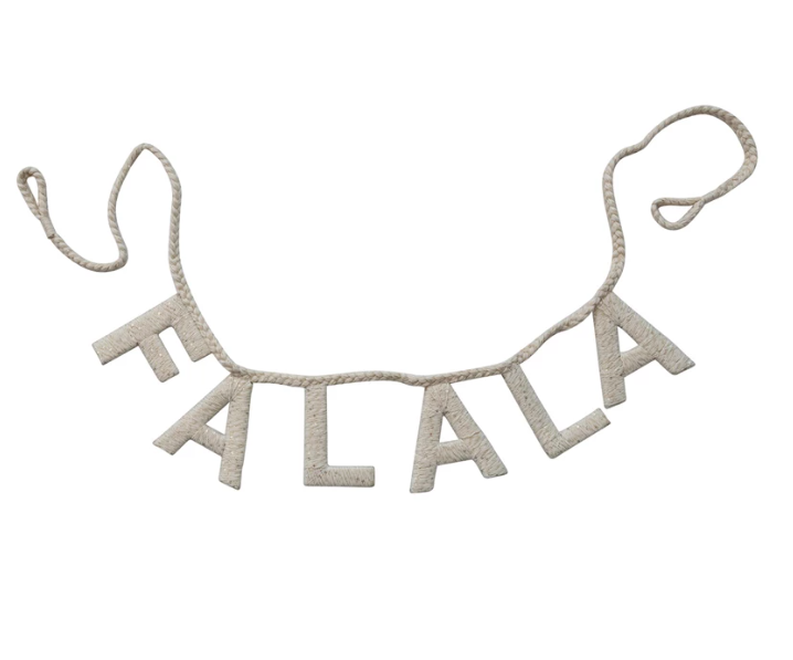 Handmade Cotton Blend Braided Garland with Sequins "FALALA"