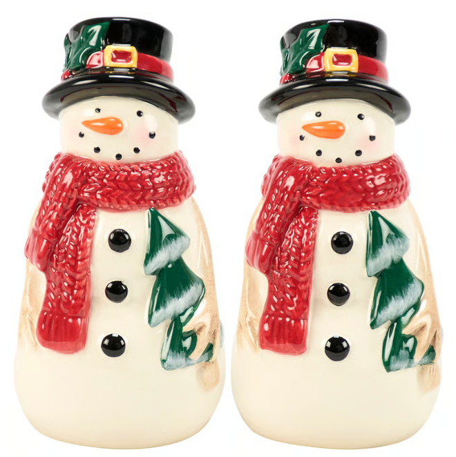 Happy Snowmen Salt & Pepper Set