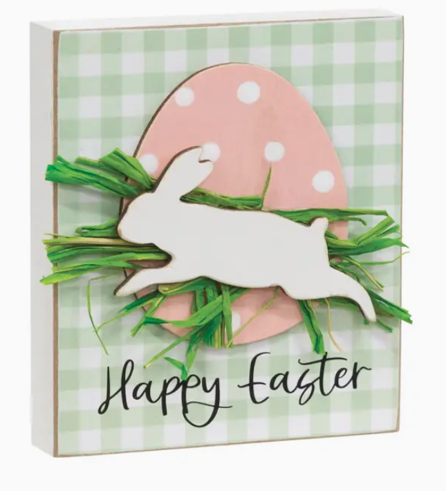 Happy Easter Layered Bunny & Easter Egg Block